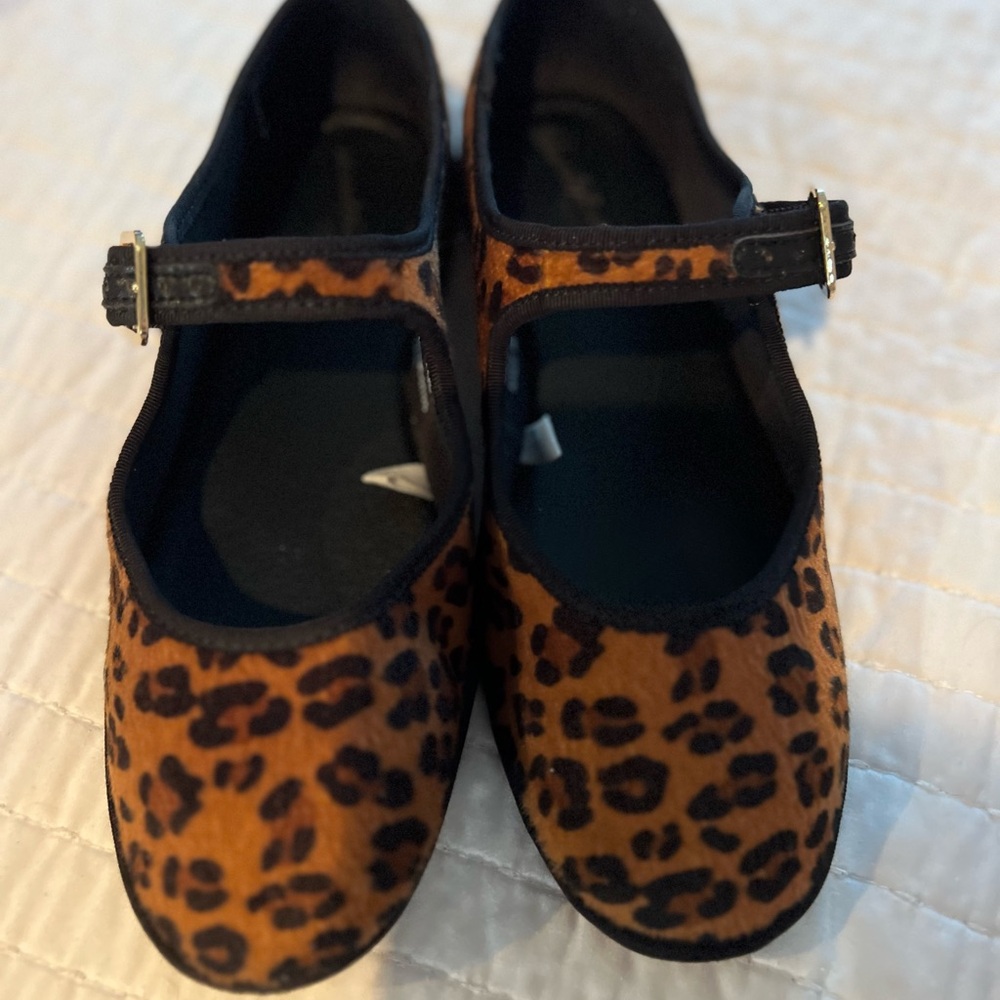 Faux Fire Leopard Print Mary Jane Shoes